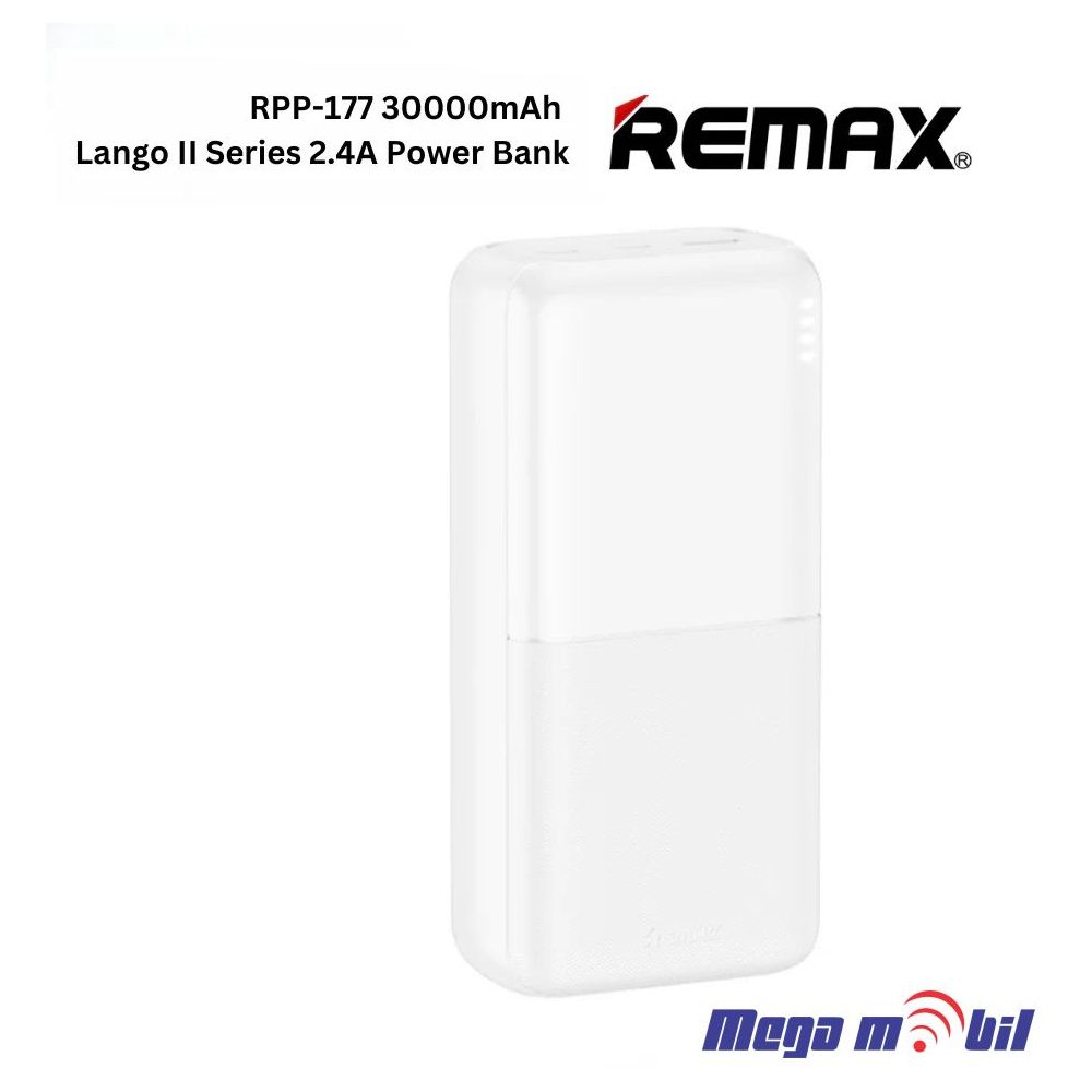 Baterija eksterna 30000mAh REMAX Lango II RPP-177 white