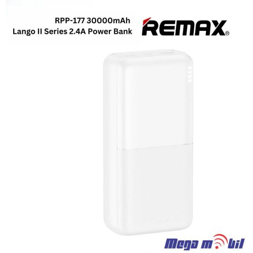Baterija eksterna 30000mAh REMAX Lango II RPP-177 white