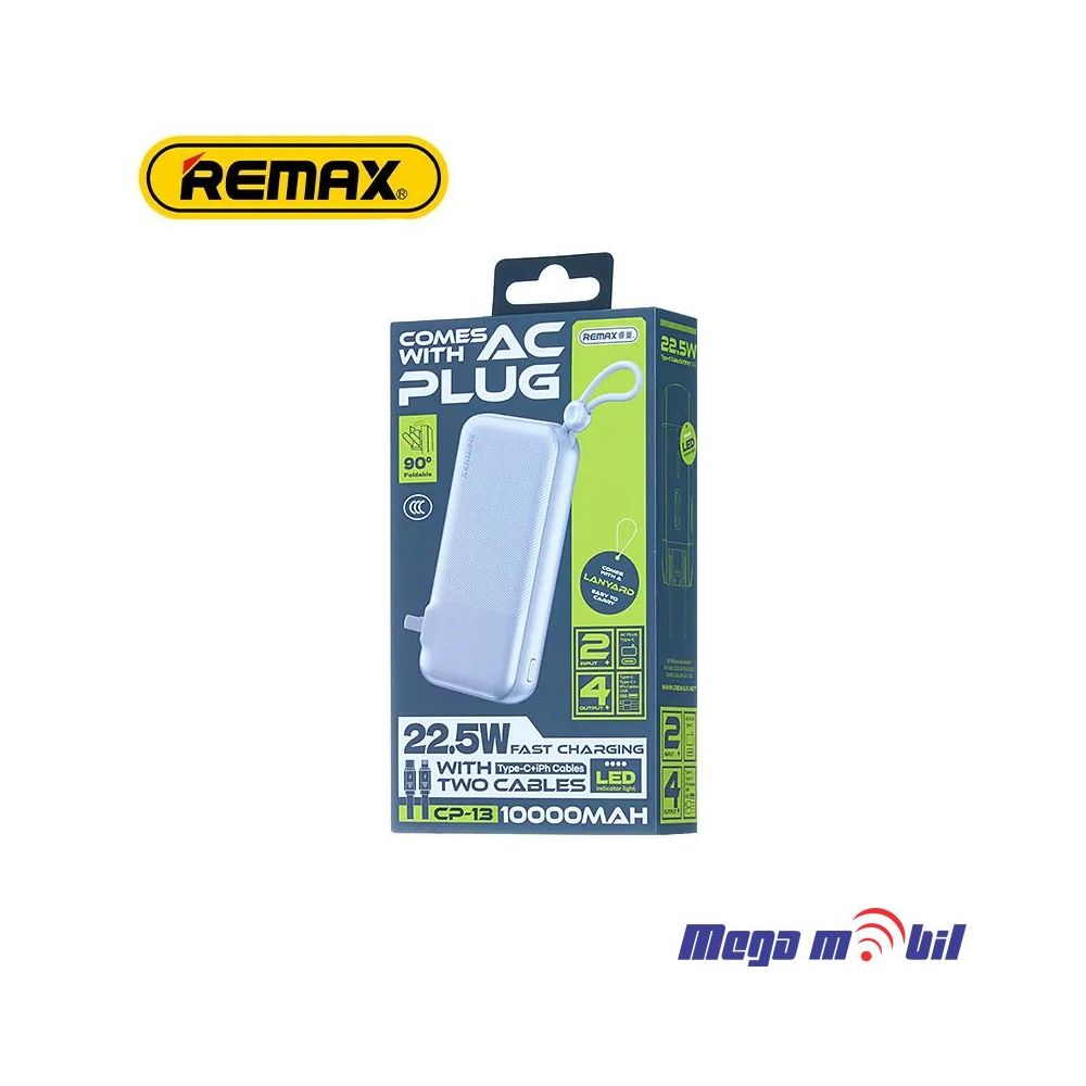 Baterija eksterna 10000mAh REMAX Cabled CP-13 FAST 22.5W silver