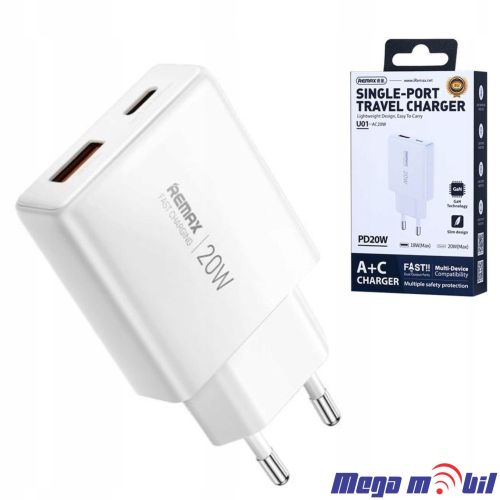 Polnac 220V REMAX 20W PD+QC GaN U01-AC20W