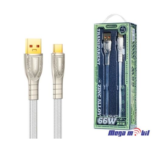 Data Kabel Type C REMAX Prime RC-C167 66W 1.2m Fast silver