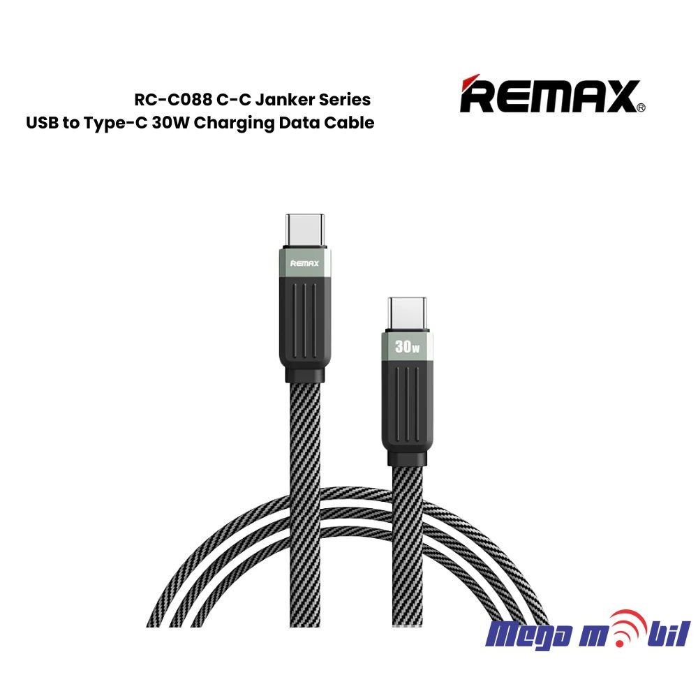 Data Kabel Type C PD REMAX Janker RC-C088 30W Fast black