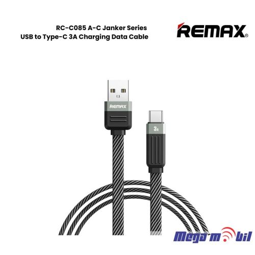 Data Kabel Type C REMAX Janker RC-C086 3A Fast black
