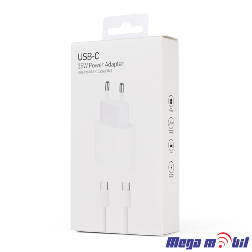 Polnac 220V iPhone PD 35W so kabel FAST