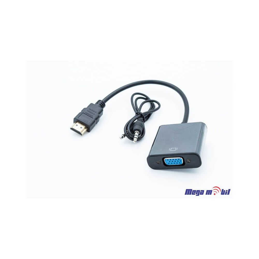 Adapter HDMI M na VGA F (audio) 