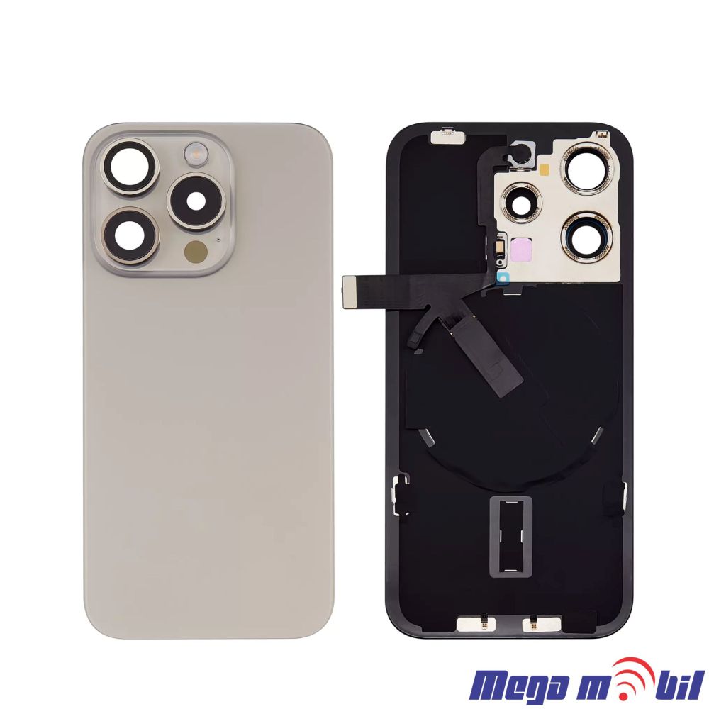 Zadno staklo iPhone 16 Pro Desert komplet so flet za wireless blic i mikrofon
