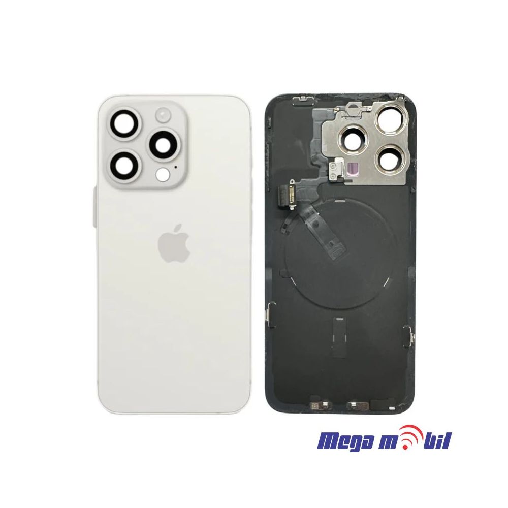 Zadno staklo iPhone 16 Pro Max Natural komplet so flet za wireless blic i mikrofon