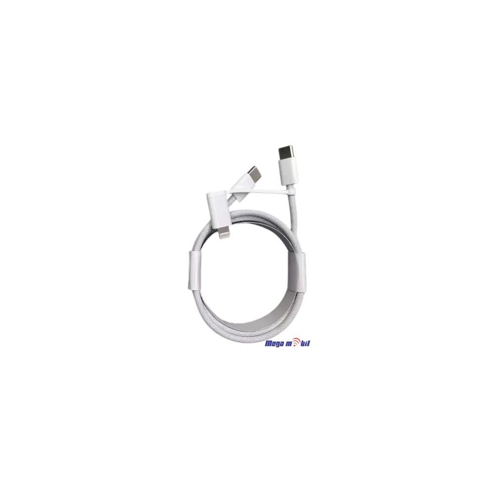 Data Kabel iPhone 15 PD 60W+lightning adapter 20W FAST white