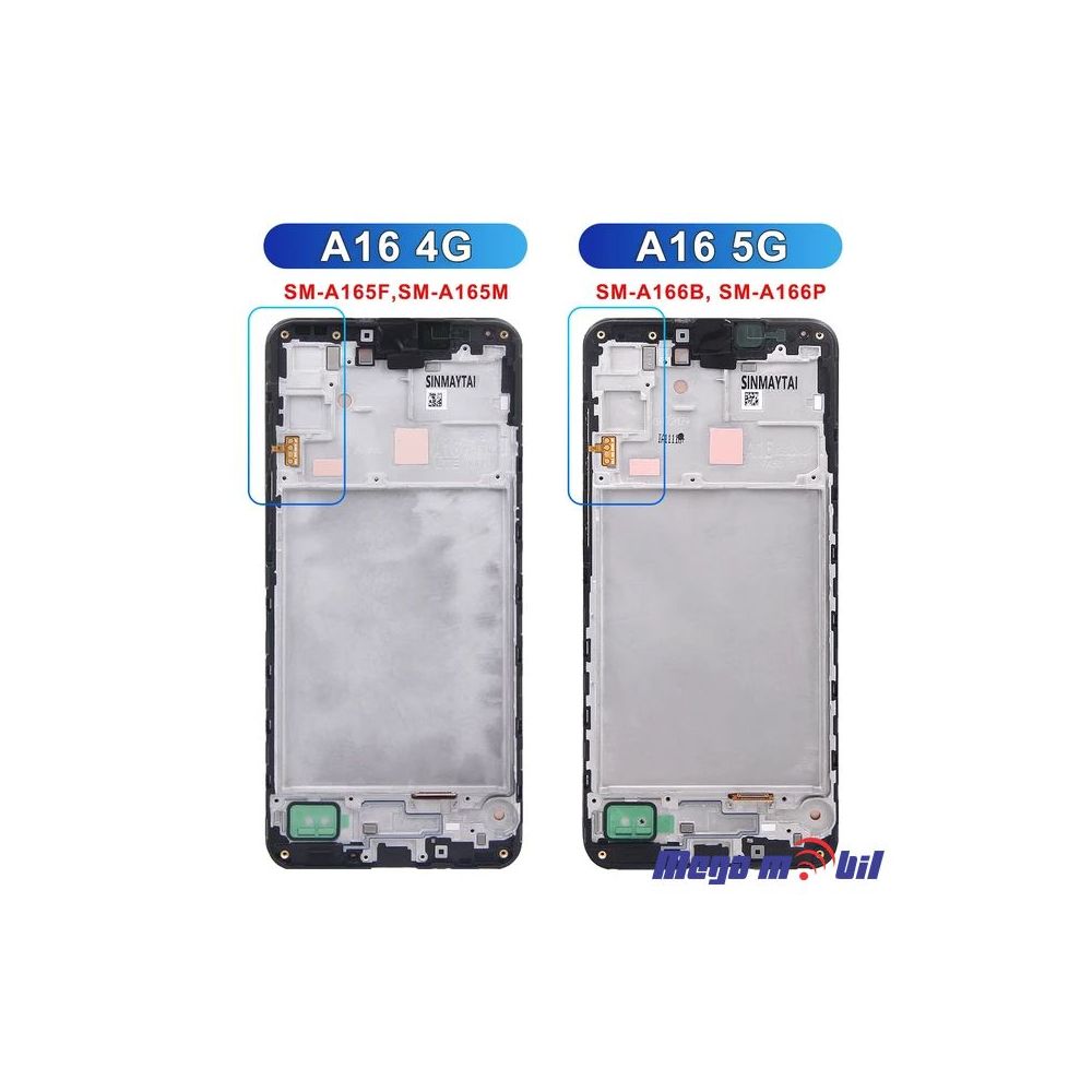 Ekran Samsung A165F/ A16 4G SO RAMKA full org
