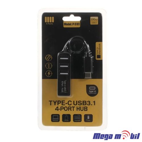 USB HUB 4 Port USB3.1 Type C