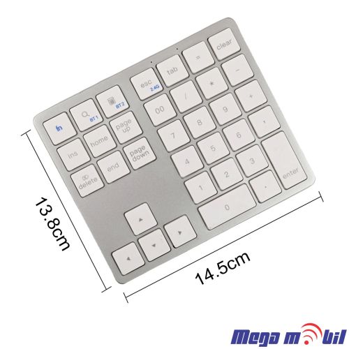 Tastatura Wireless Numpad white.