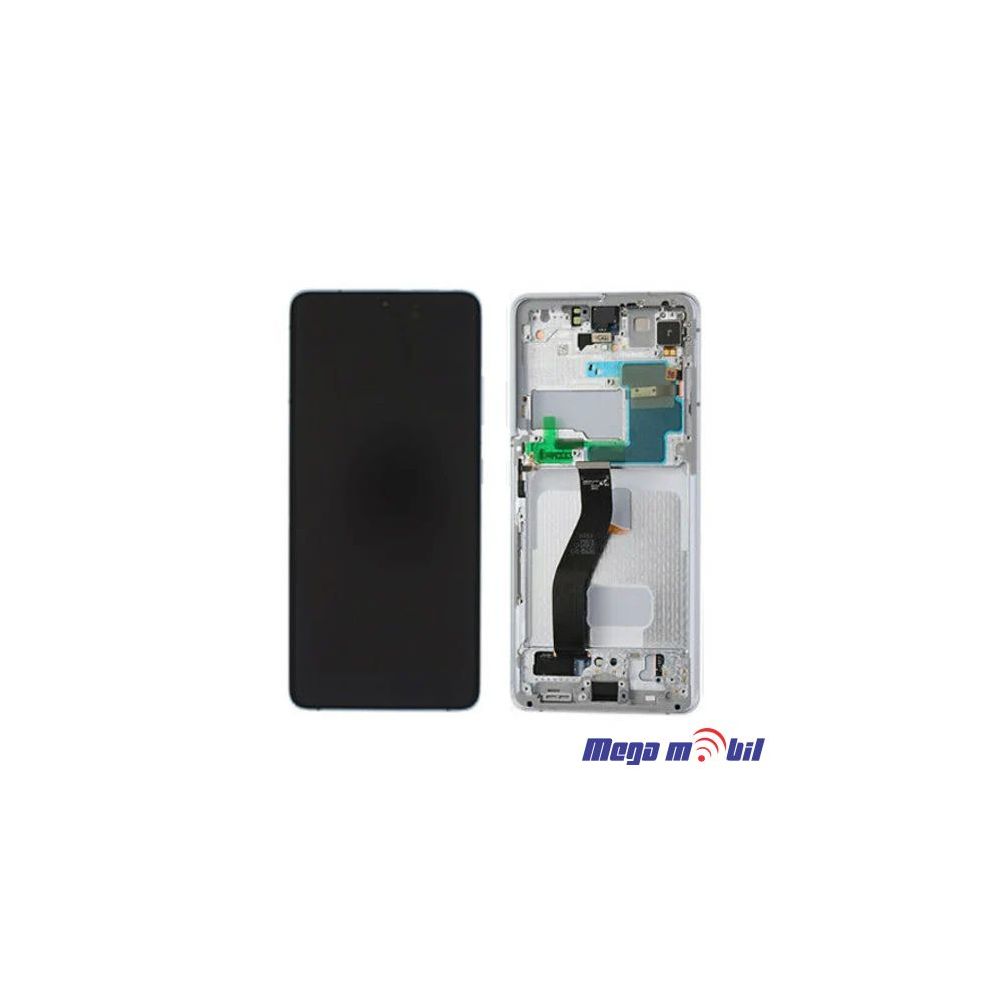 Ekran Samsung G998B S21 ultra SO RAMKA Silver full org SH