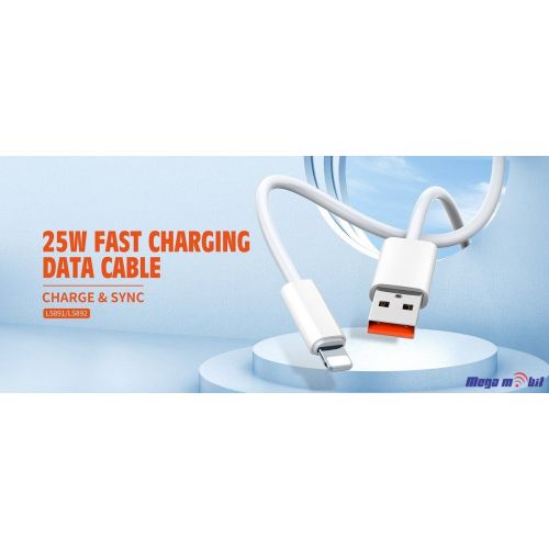 Data Kabel iPhone LDNIO LS892 25W 2m FAST white
