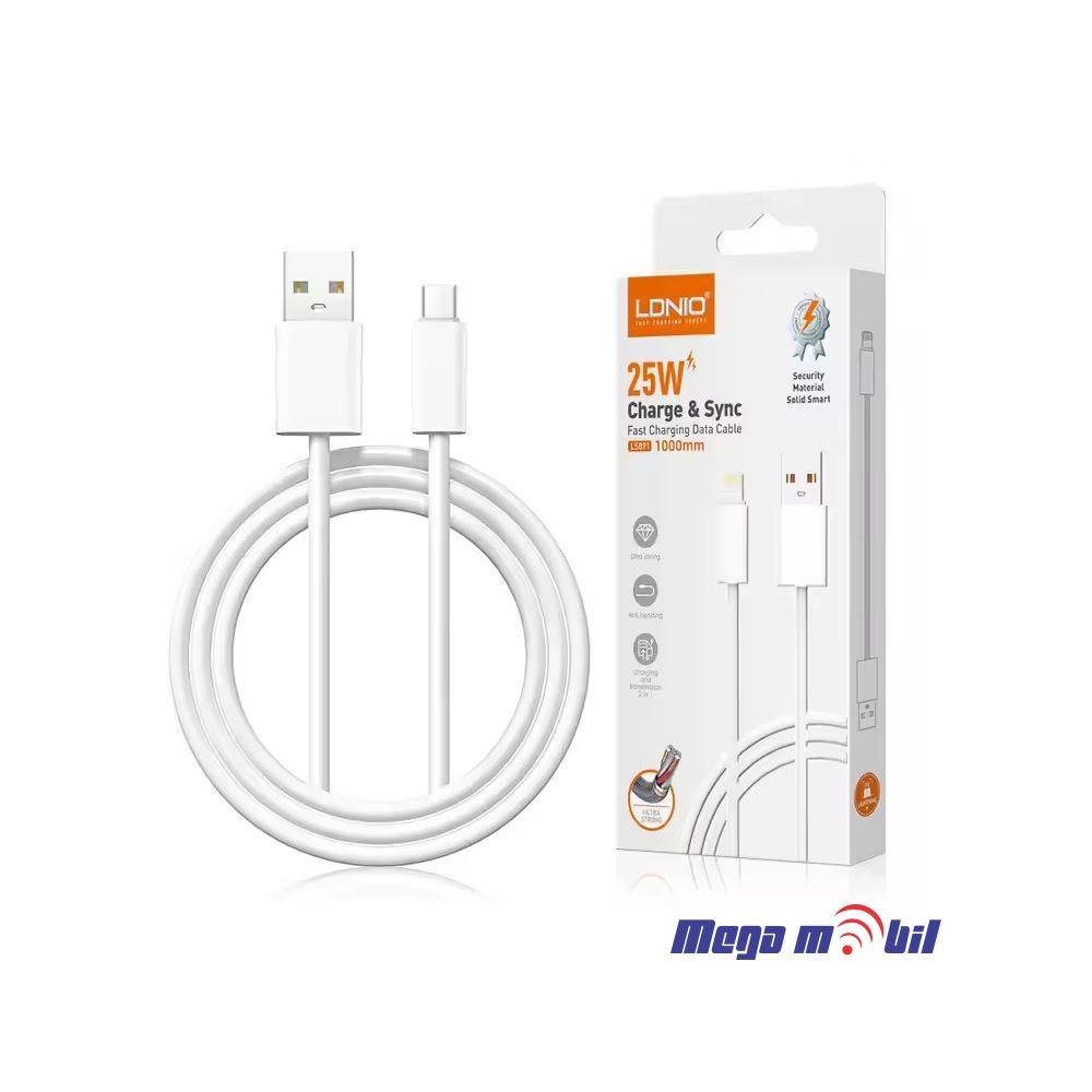 Data Kabel Type C LDNIO LS892 25W 2m FAST white