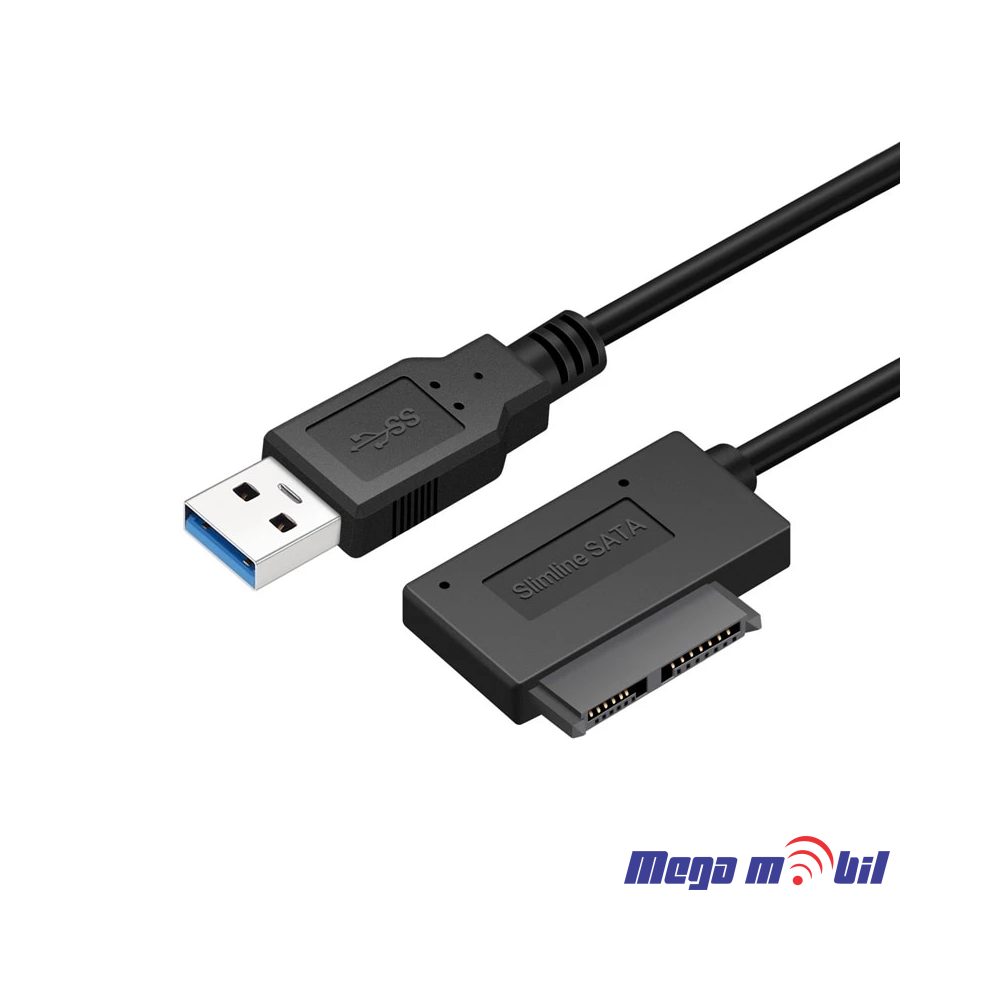 Adapter USB 3.0 na SATA 7+6 13pin za laptop opticki ured