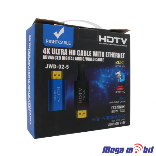 Kabel HDMI 5m 4K JWD-02