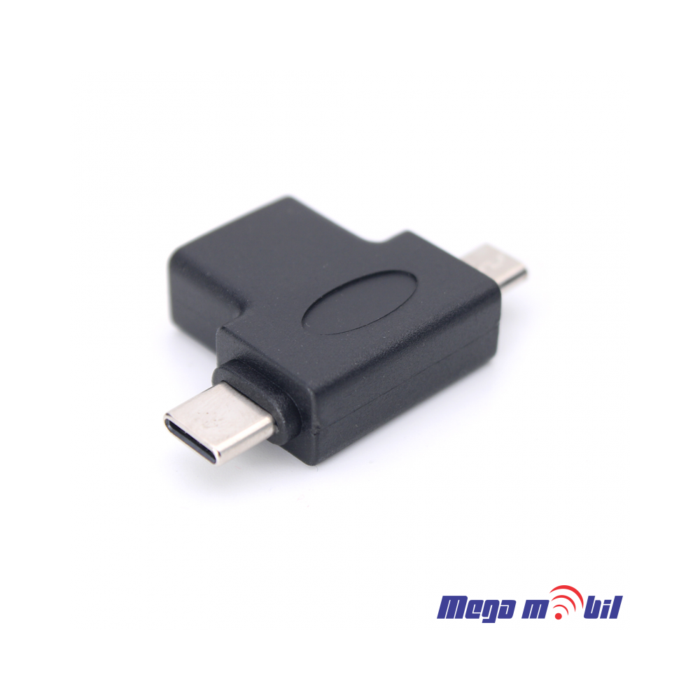 Adapter USB 3.0 F na Type C/Micro USB JWD-51