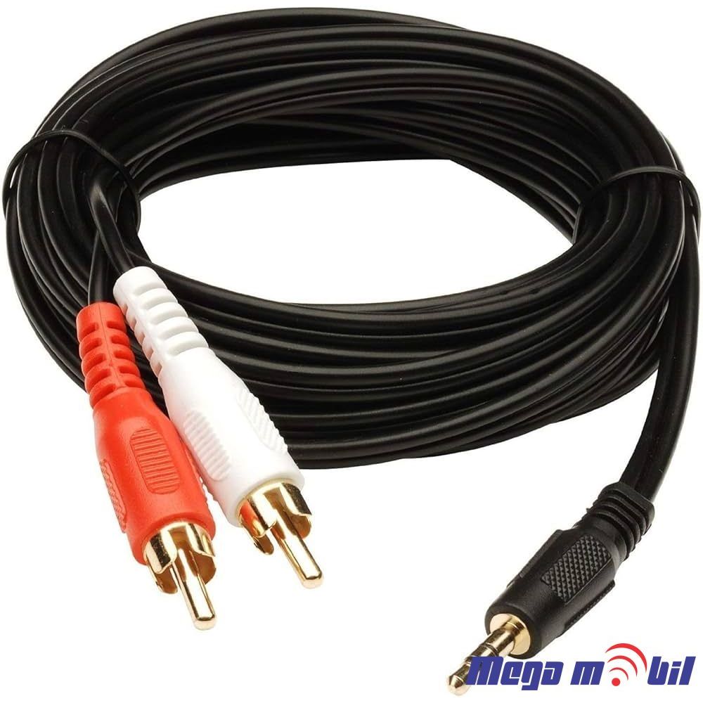 Kabel 2 x RCA Male/3.5mm STEREO 15m