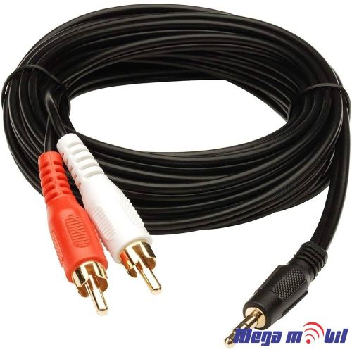 Kabel 2 x RCA Male/3.5mm STEREO 15m