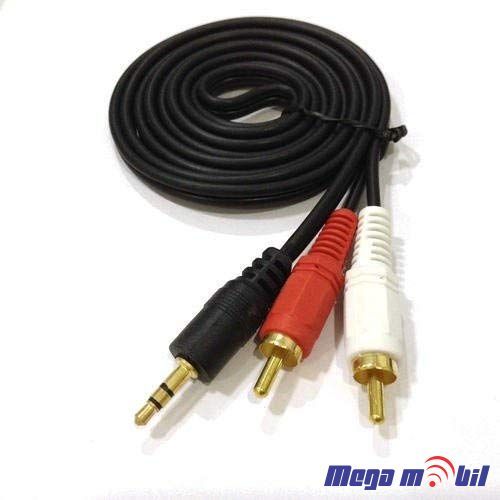 Kabel 2 x RCA Male/3.5mm STEREO 3m