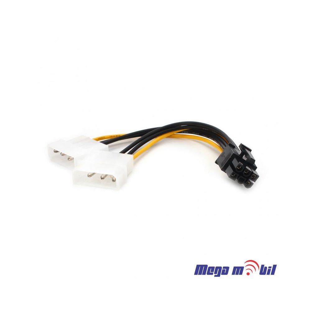 Kabel PCI-E 2x MOLEX na 6 pina JWD-POWER9