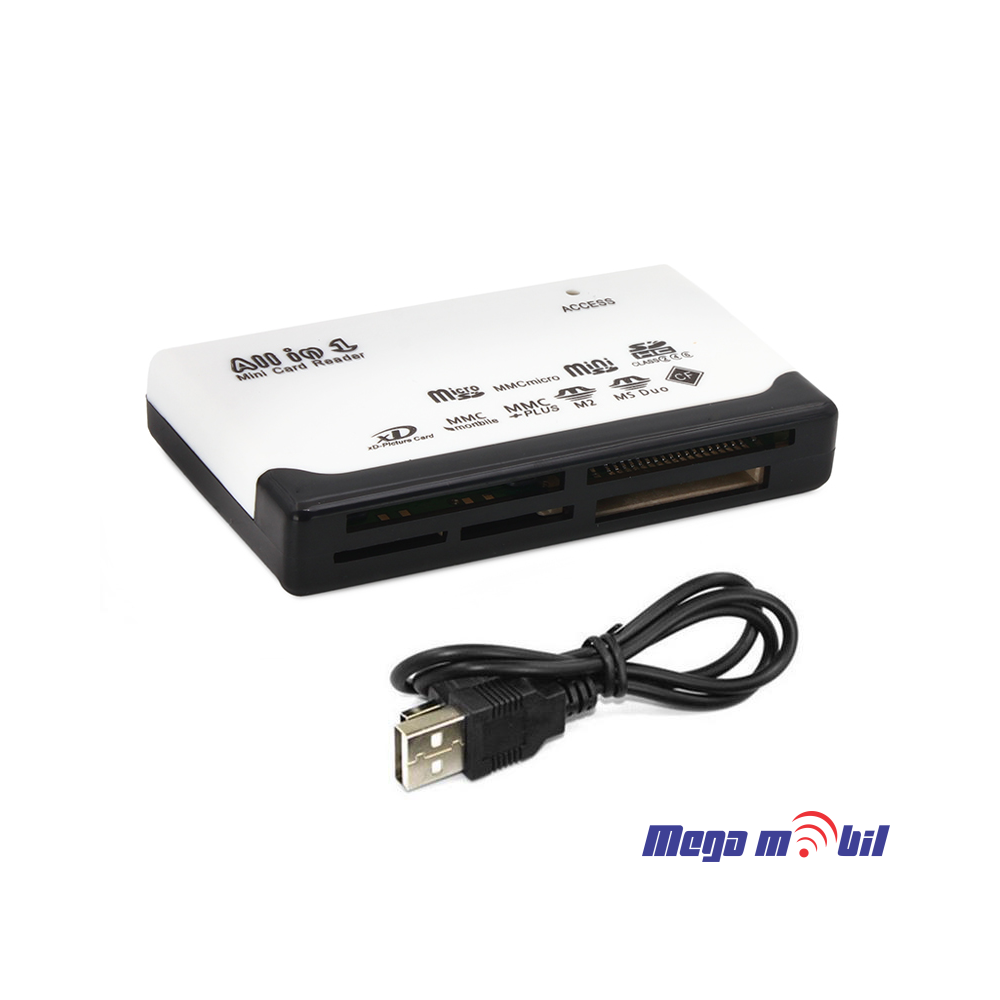 Citac za memoriska kartica All in one Tip2 white