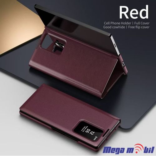 Futrola Samsung S22 Ultra Smart View Wallet dark red
