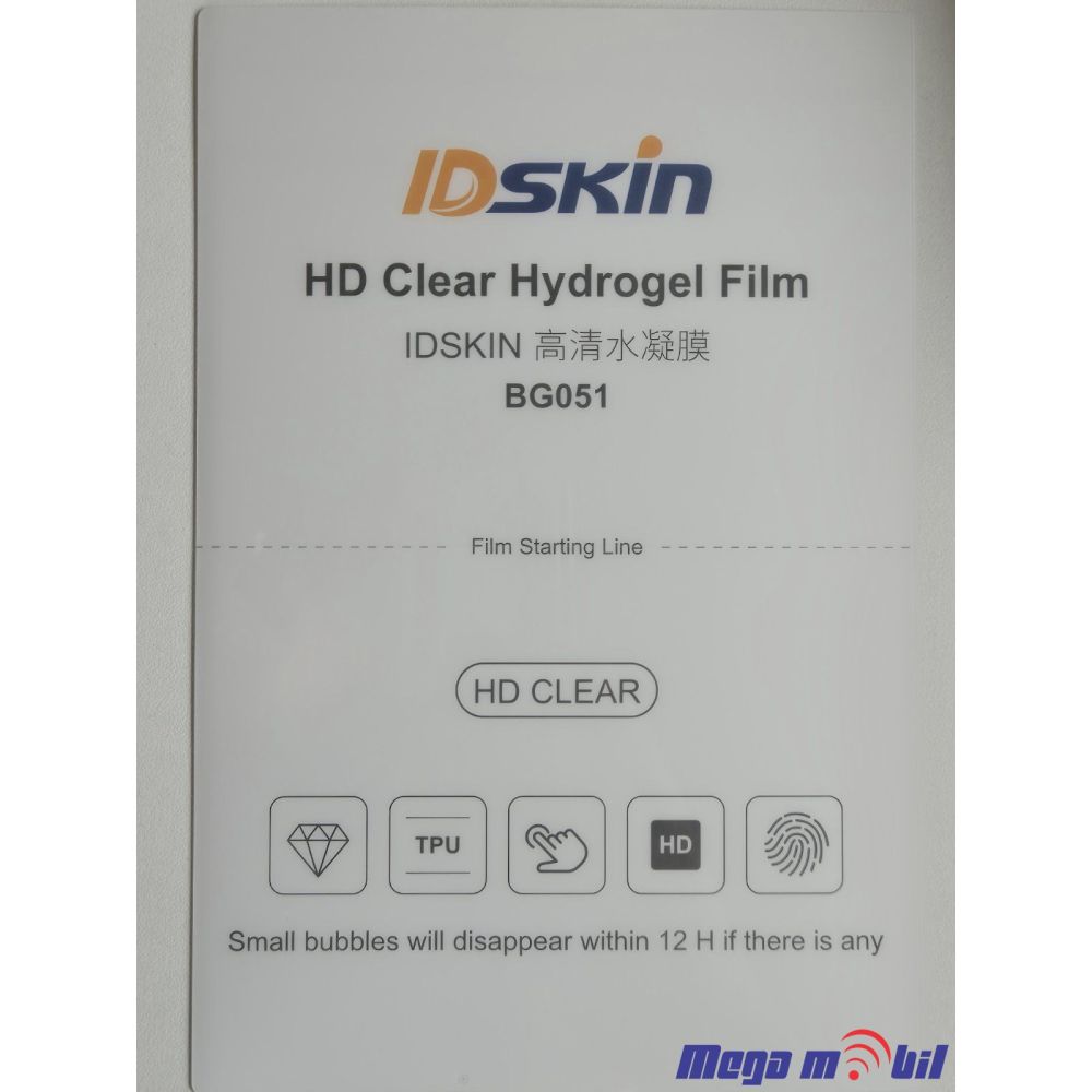 Hidrogel screen protector IDskin HD Clear 18 x 12 cm 25kom