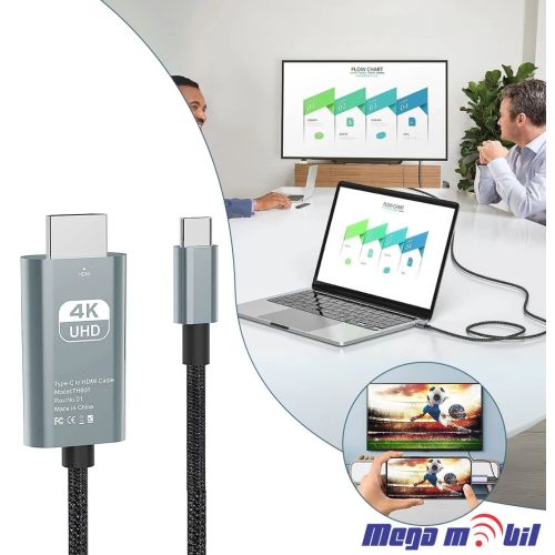 Kabel Type C/ HDMI 4K 30Hz TH-001