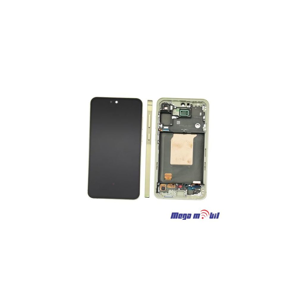 Ekran Samsung A556B/ A55 5G SO RAMKA lemon full org SH