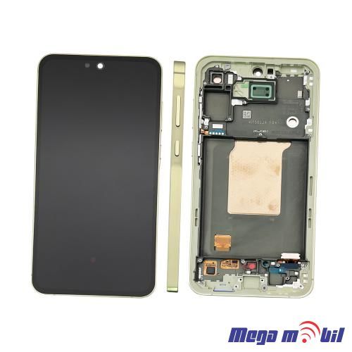 Ekran Samsung A556B/ A55 5G SO RAMKA lemon full org SH