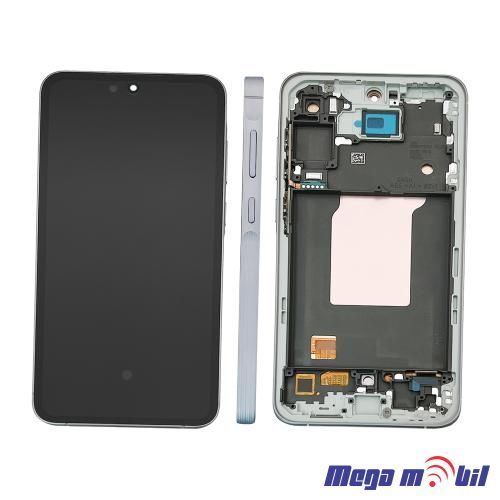 Ekran Samsung A556B/ A55 5G SO RAMKA ice blue full org SH