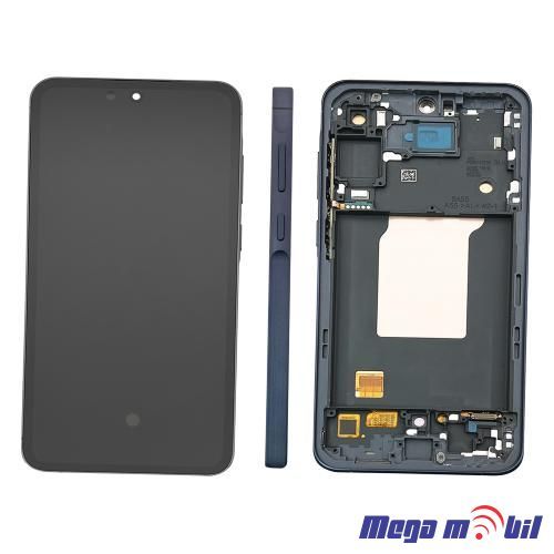 Ekran Samsung A556B/ A55 5G SO RAMKA navy blue full org SH