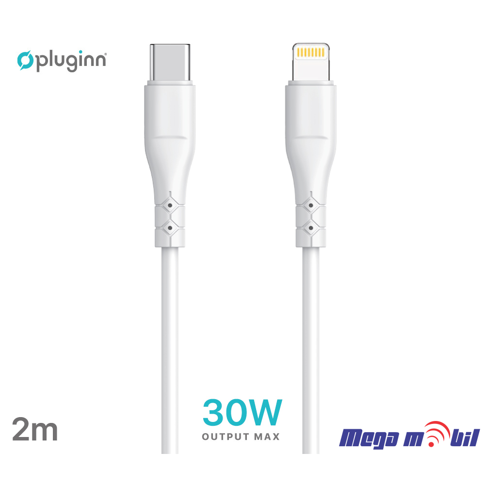 Data Kabel iPhone PD Pluginn 30W 2m FAST white
