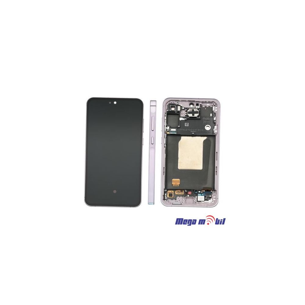 Ekran Samsung A556B/ A55 5G SO RAMKA lilac full org SH