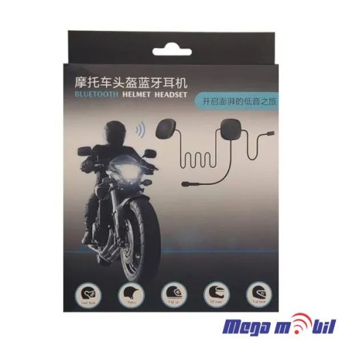 Slusalki Bluetooth so mikrofon za vo kaciga 