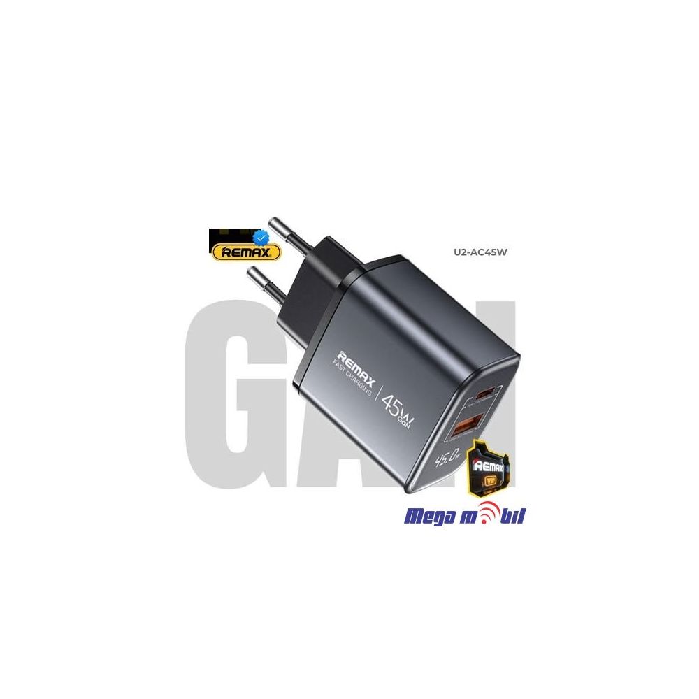 Polnac 220V REMAX 45W PD+QC GaN U2-AC45W