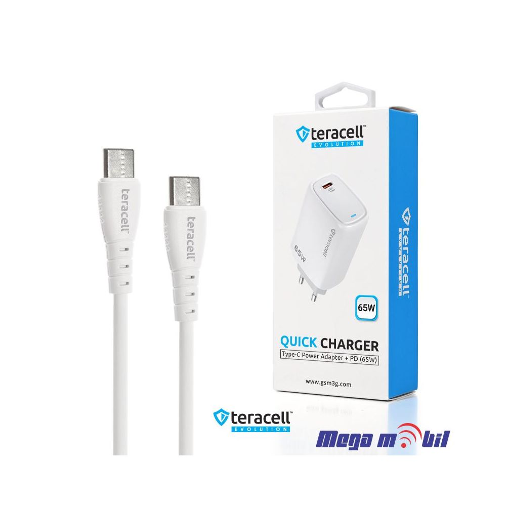 Polnac 220V Type C Teracell Evolution TC-20 GaN, PD 65W white 