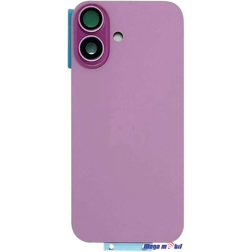 Zadno staklo iPhone 16 Pink so magneti za wireless i stakla za kamera 