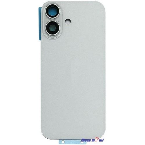 Zadno staklo iPhone 16 Plus White so magneti za wireless i stakla za kamera 