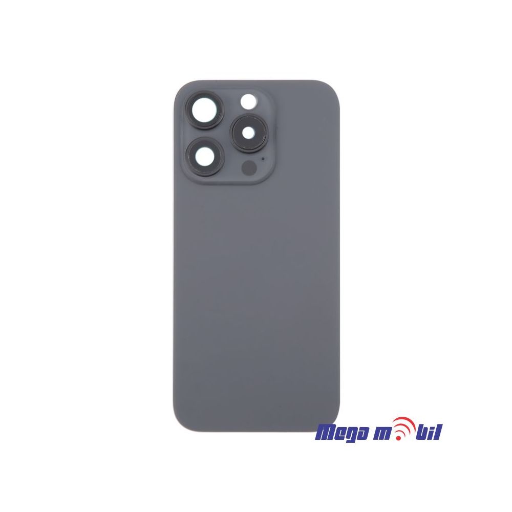 Zadno staklo iPhone 16 Pro Black so magneti za wireless i stakla za kamera 