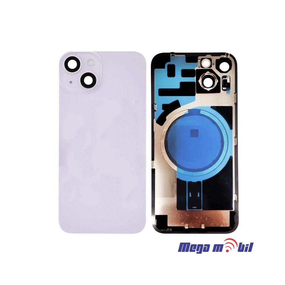 Zadno staklo iPhone 14 Purple so magneti za wireless i stakla za kamera 