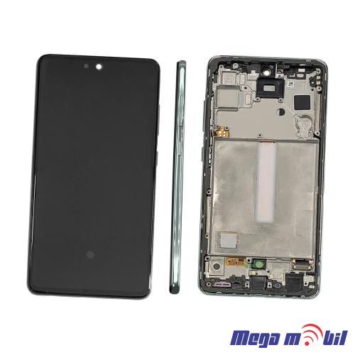 Ekran Samsung A528B/ A52S 5G/ A526U SO RAMKA green Repariran