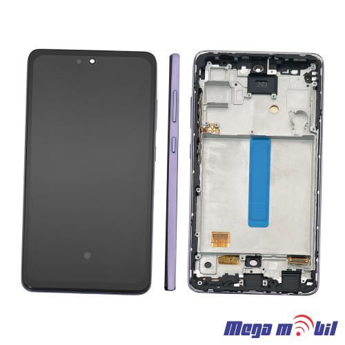Ekran Samsung A528B/ A52S 5G/ A526U SO RAMKA violet Repariran