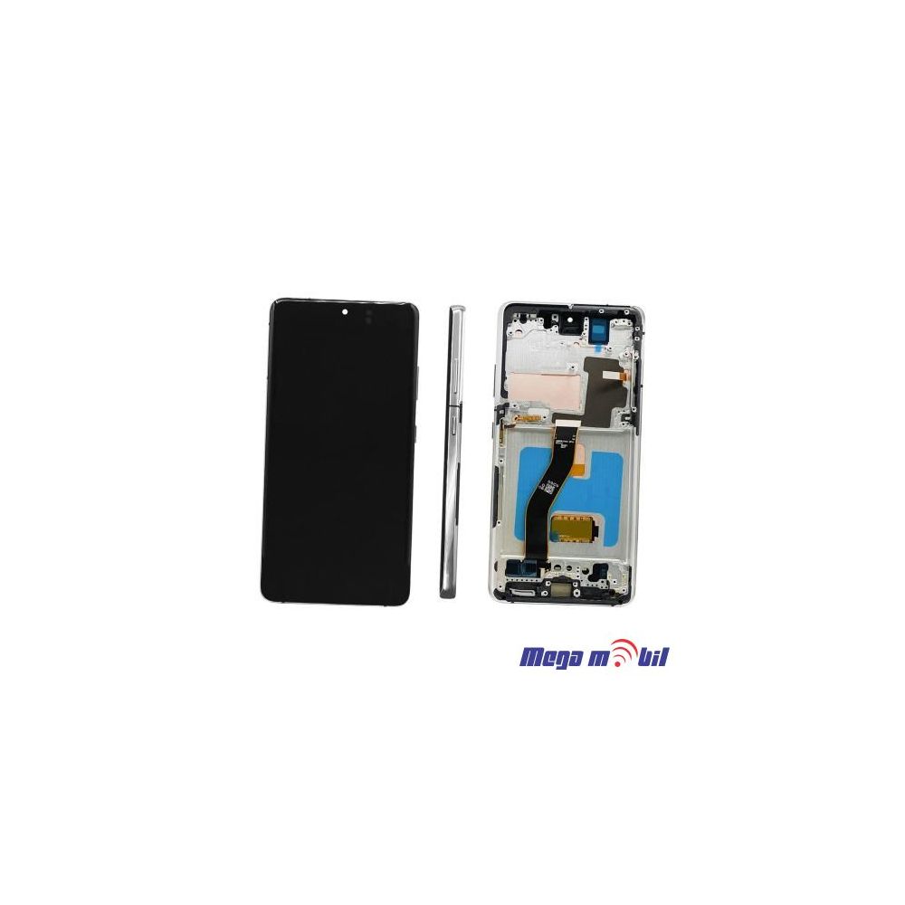 Ekran Samsung G998B S21 ultra SO RAMKA Silver full org repariran