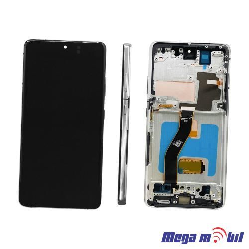 Ekran Samsung G998B S21 ultra SO RAMKA Silver full org repariran