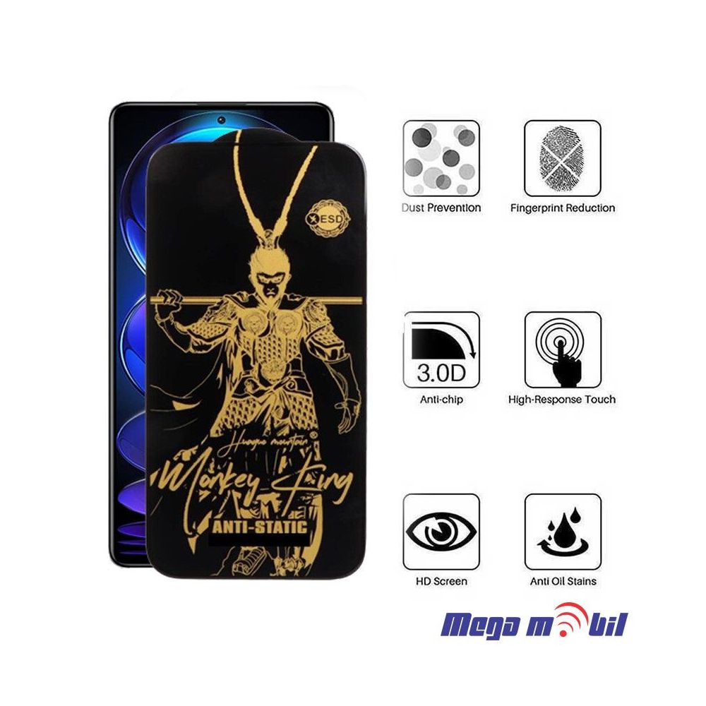Tempered glass za Samsung A17 5G/ A176B Black Monkey King