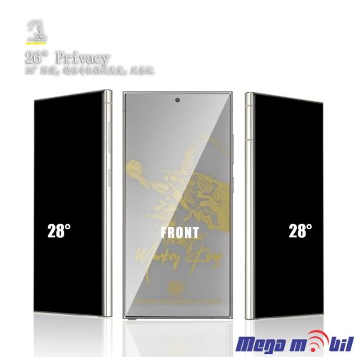 Tempered glass za iPhone 17 Pro Max Monkey King Privacy