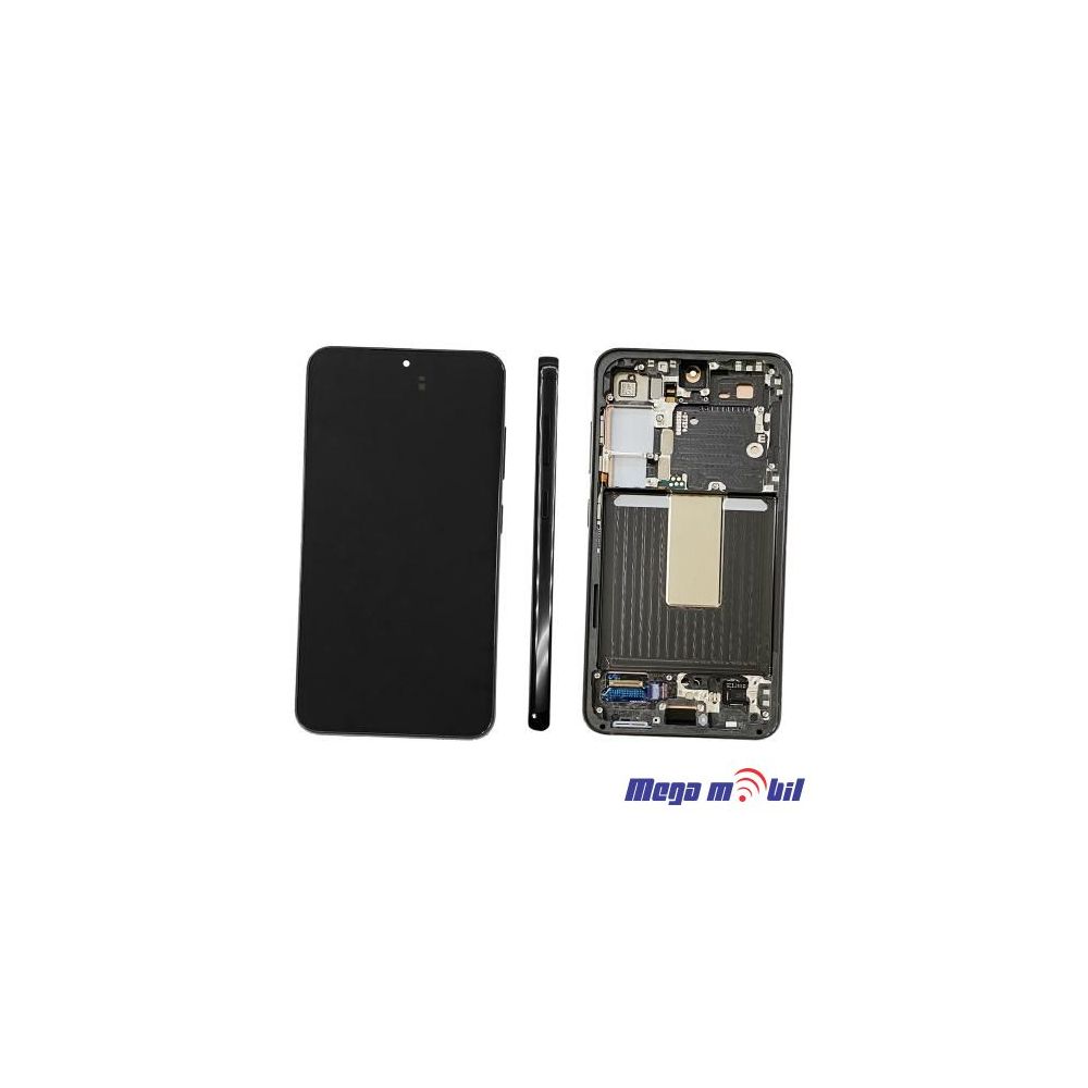 Ekran Samsung S911B S23 5G SO RAMKA Black full org SH