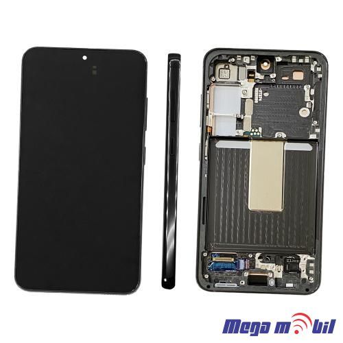 Ekran Samsung S911B S23 5G SO RAMKA Black full org SH